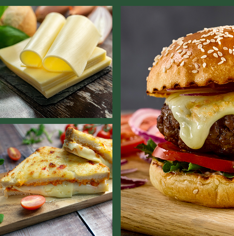 Collage of Spinneyfields Cheese Slices pics